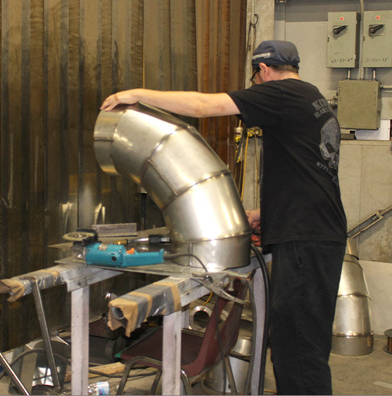 Working on a tubular metal component